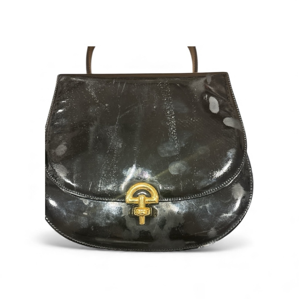 Céline Vintage Patent Leather Top Handle Bag – Black Patent Leather - Picture 8 of 12